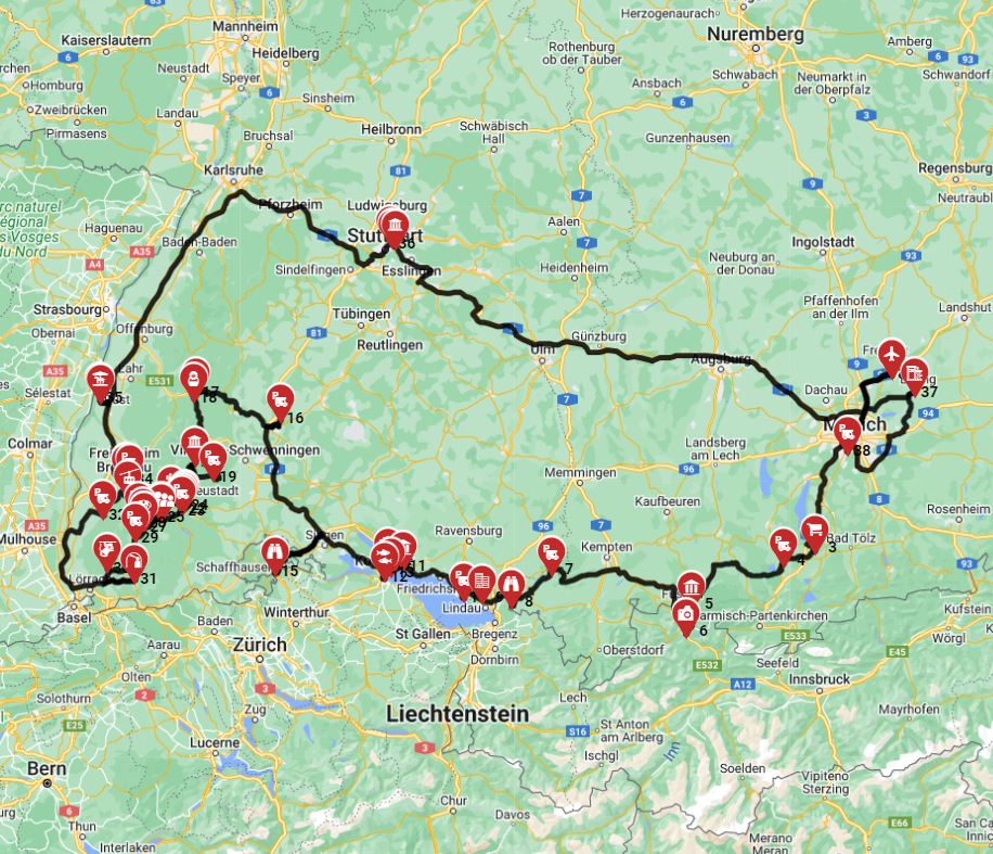 Monachium – pętla zachodnia – w tym Schwarzwald